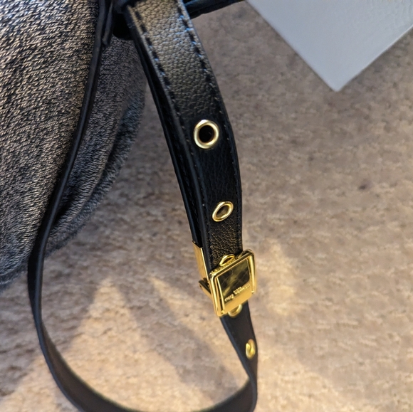 Black patterned shoulder or crossbody bag - Picture 3 of 5